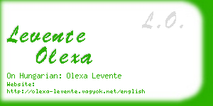 levente olexa business card